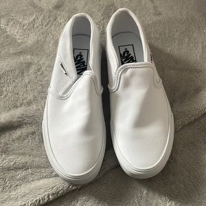 White Slip-on Vans